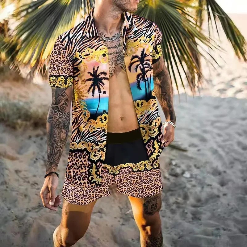 Summer Clothing Men Fashion - Summer Exquisite Men's Shirt Set Coconut