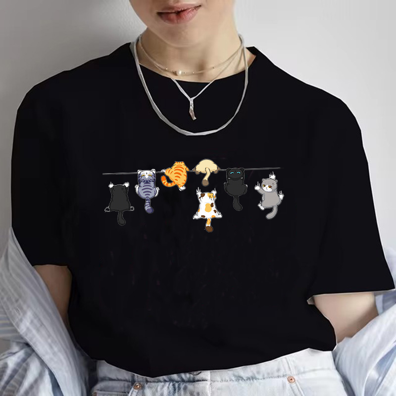Funny Women Summer Cat Print T - đánh giá và giá Summer Loving Clothing