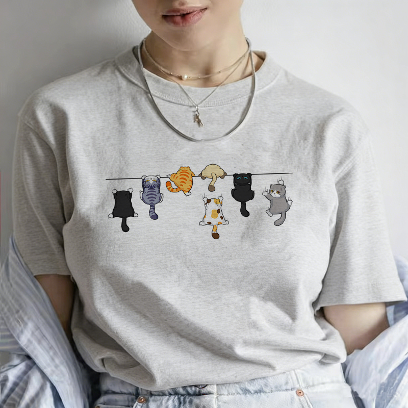Funny Women Summer Cat Print T - đánh giá và giá Summer Loving Clothing