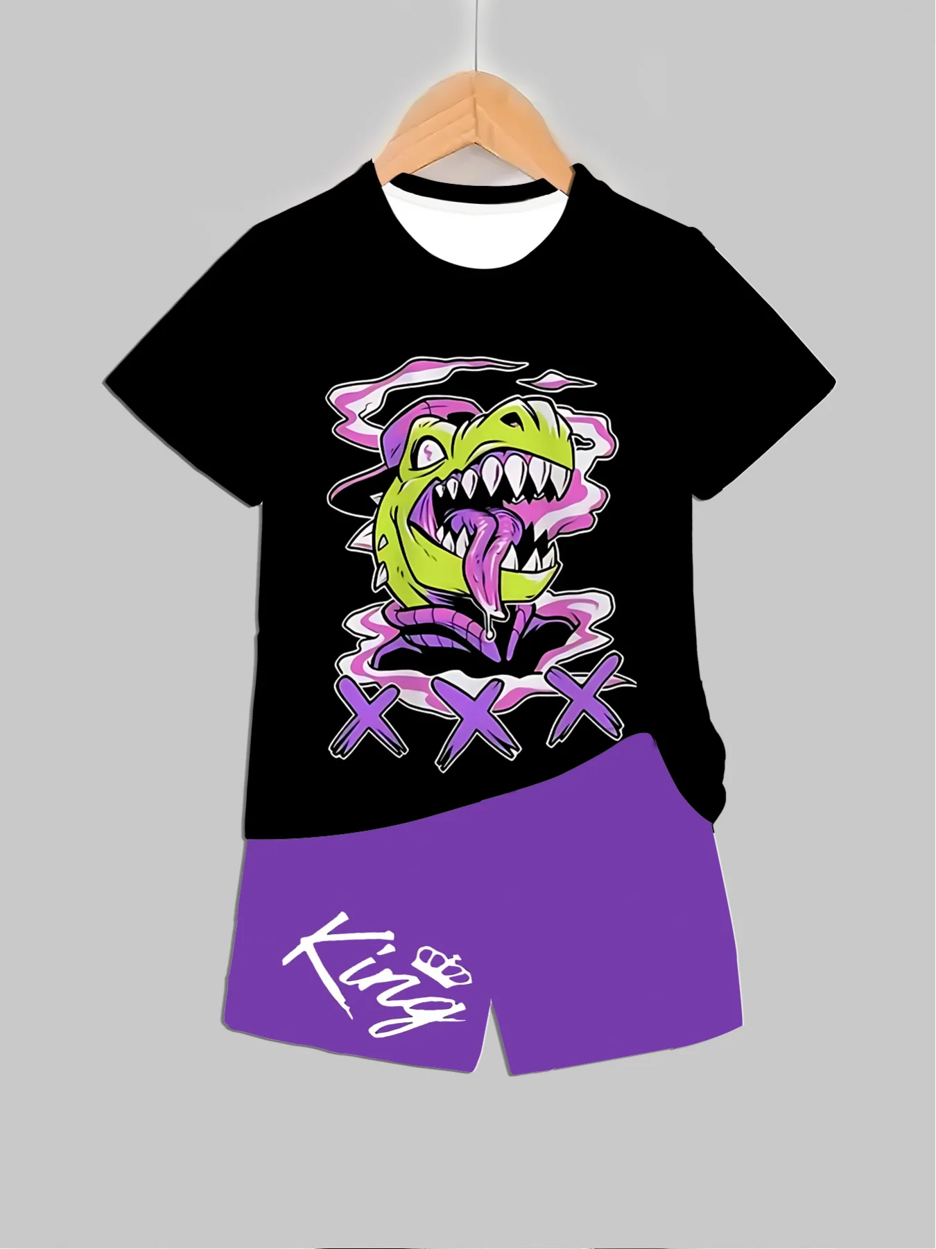 New Dinosaur Printed Outfits T - đánh giá và giá Summer Clothing Girls