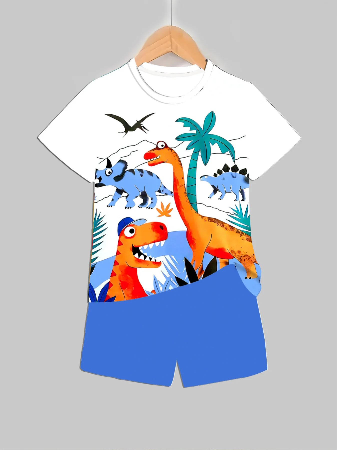 New Dinosaur Printed Outfits T - đánh giá và giá Summer Clothing Girls