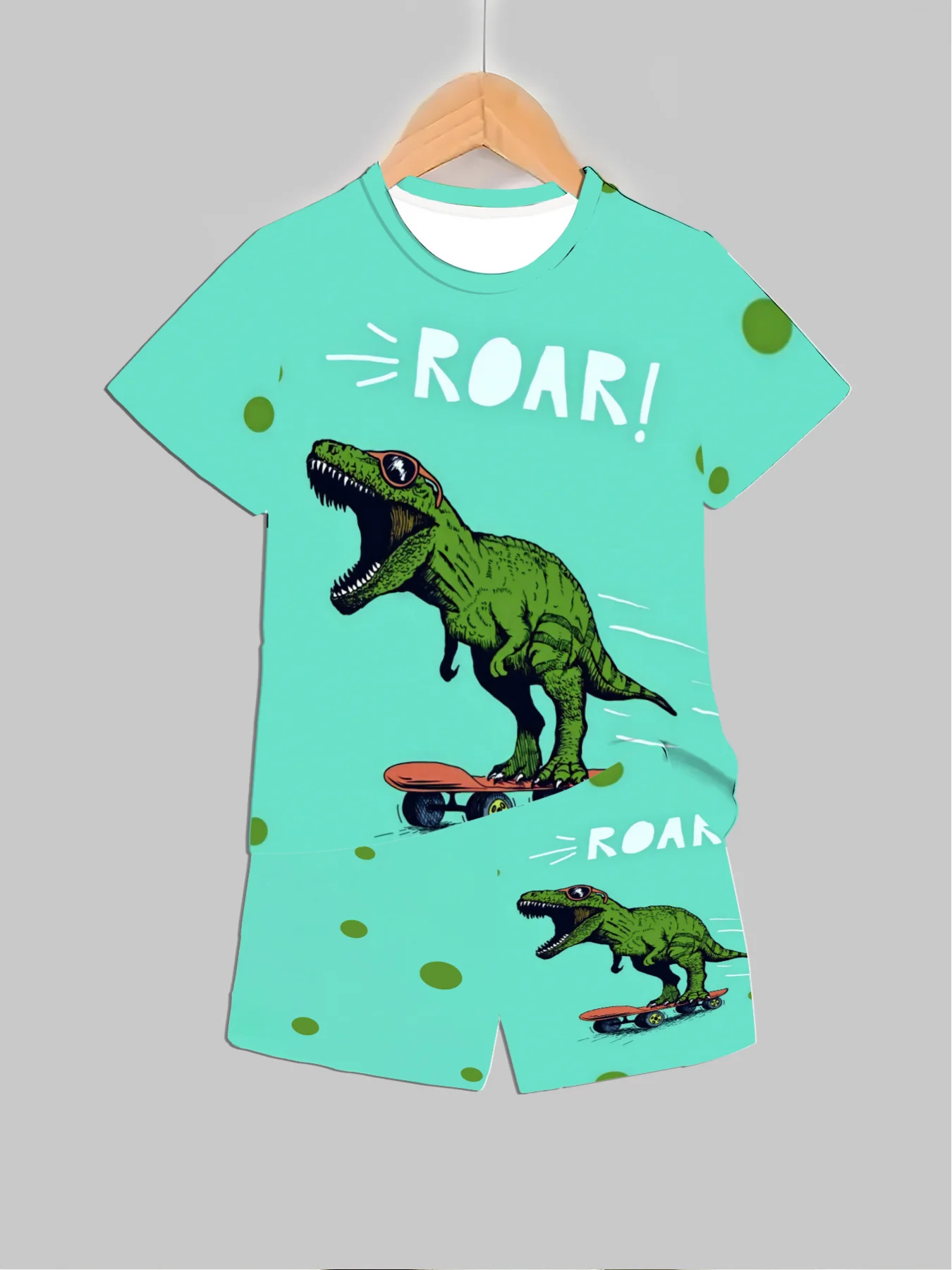 New Dinosaur Printed Outfits T - đánh giá và giá Summer Clothing Girls