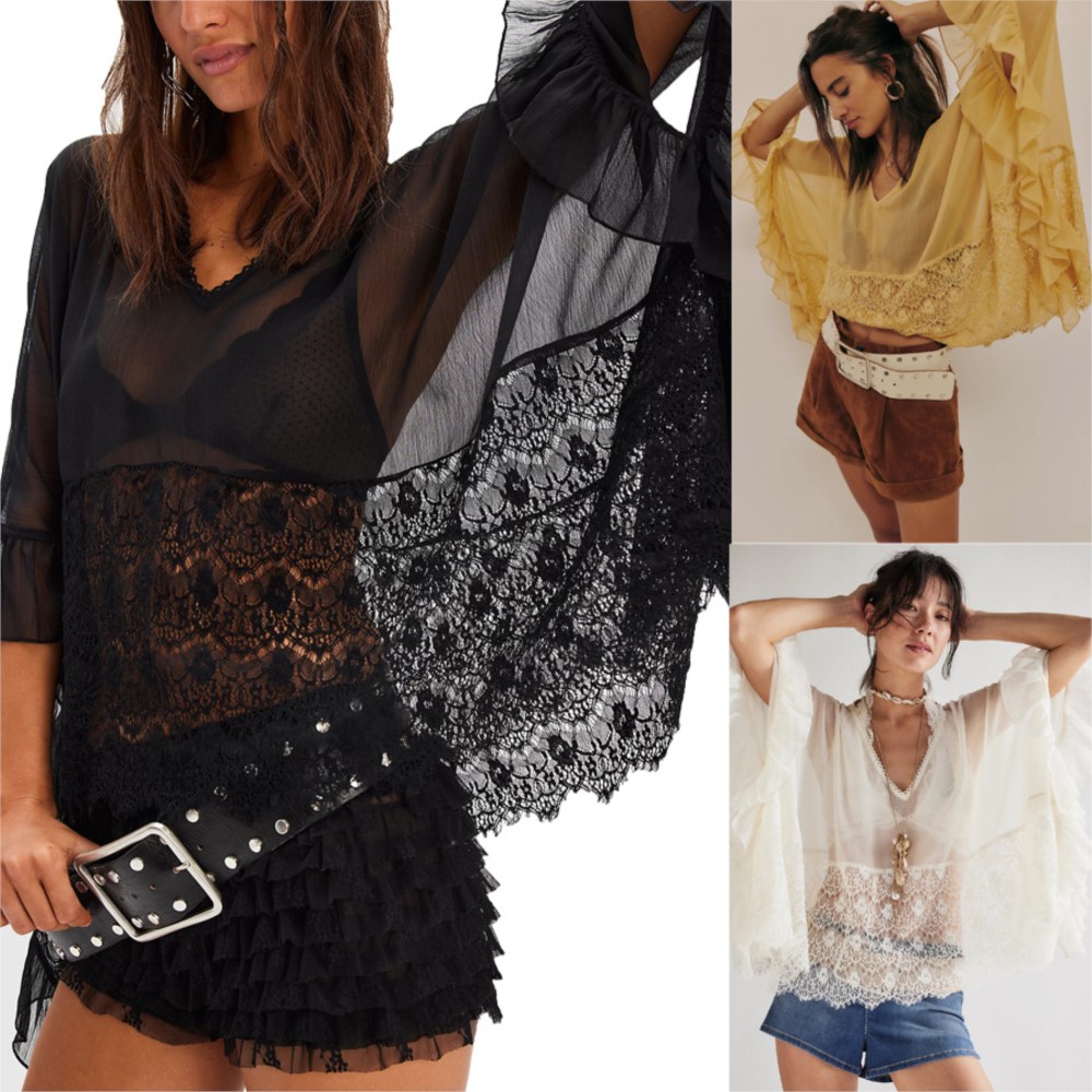 Loose Blouse For Woman Shirts  - đánh giá và giá Summer Clothing Holiday