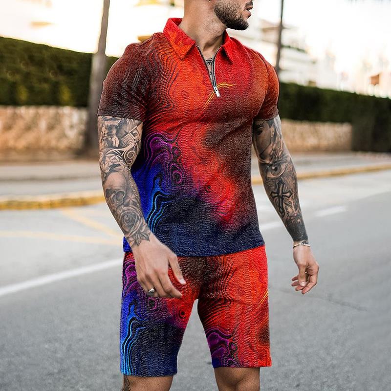 Summer Zipper Polo Shirt Suit  - đánh giá và giá Summer Clothing Holiday