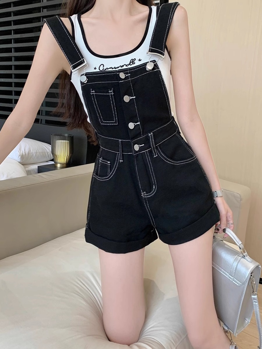 Rompers Women Solid Suspenders - đánh giá và giá Summer Loving Clothing