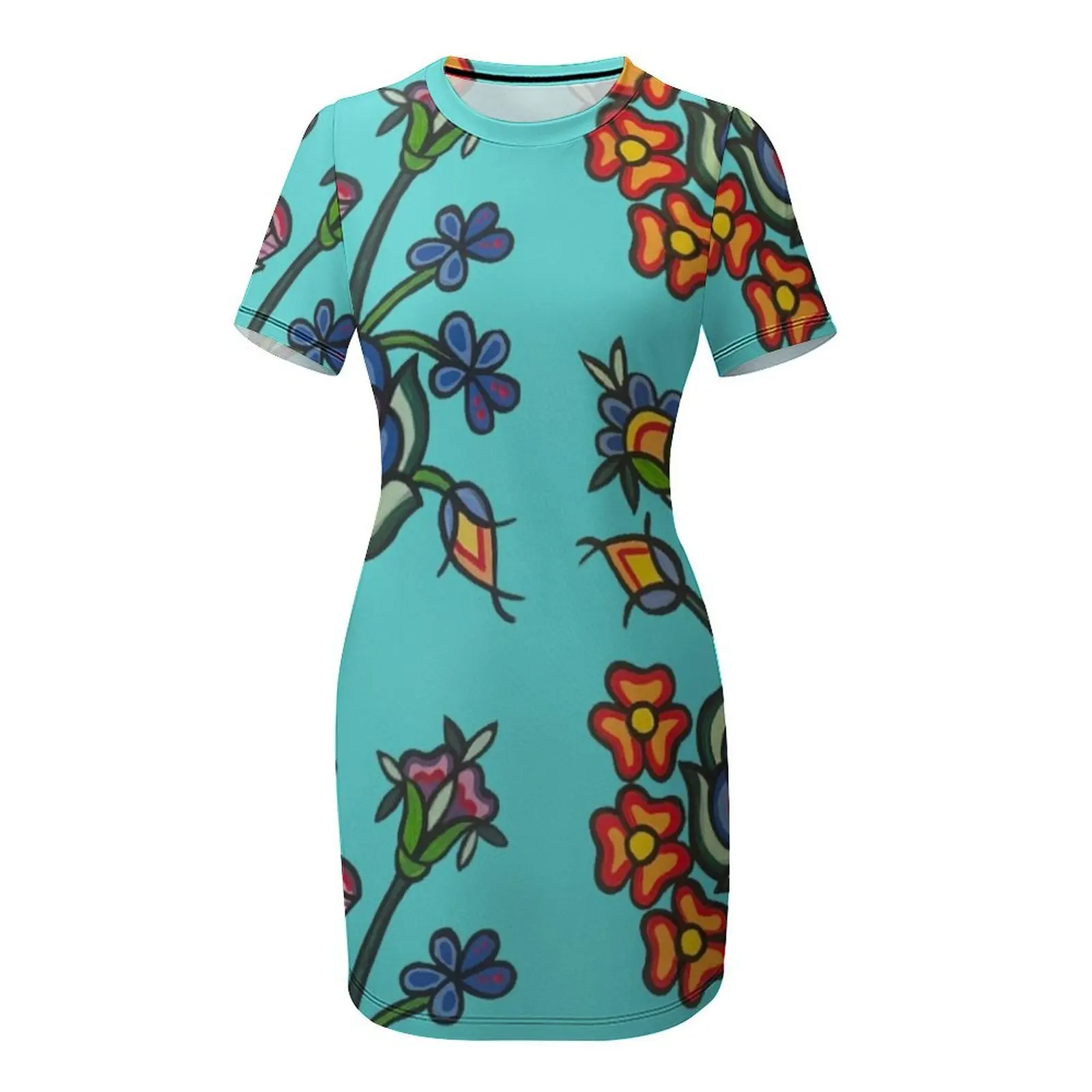Happiness Blooms on aqua blue  - đánh giá và giá Summer Clothing Online