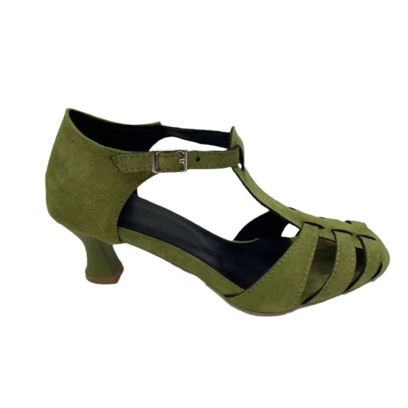 Women's Green Suede Kitten Hee - đánh giá và giá Summer Clothing Dress