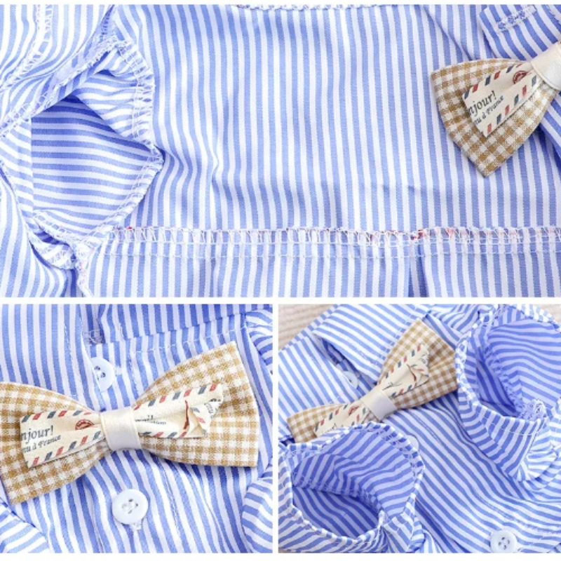 Pet Dog Clothes Bowknot Stripe - đánh giá và giá Summer Clothing Wholesale