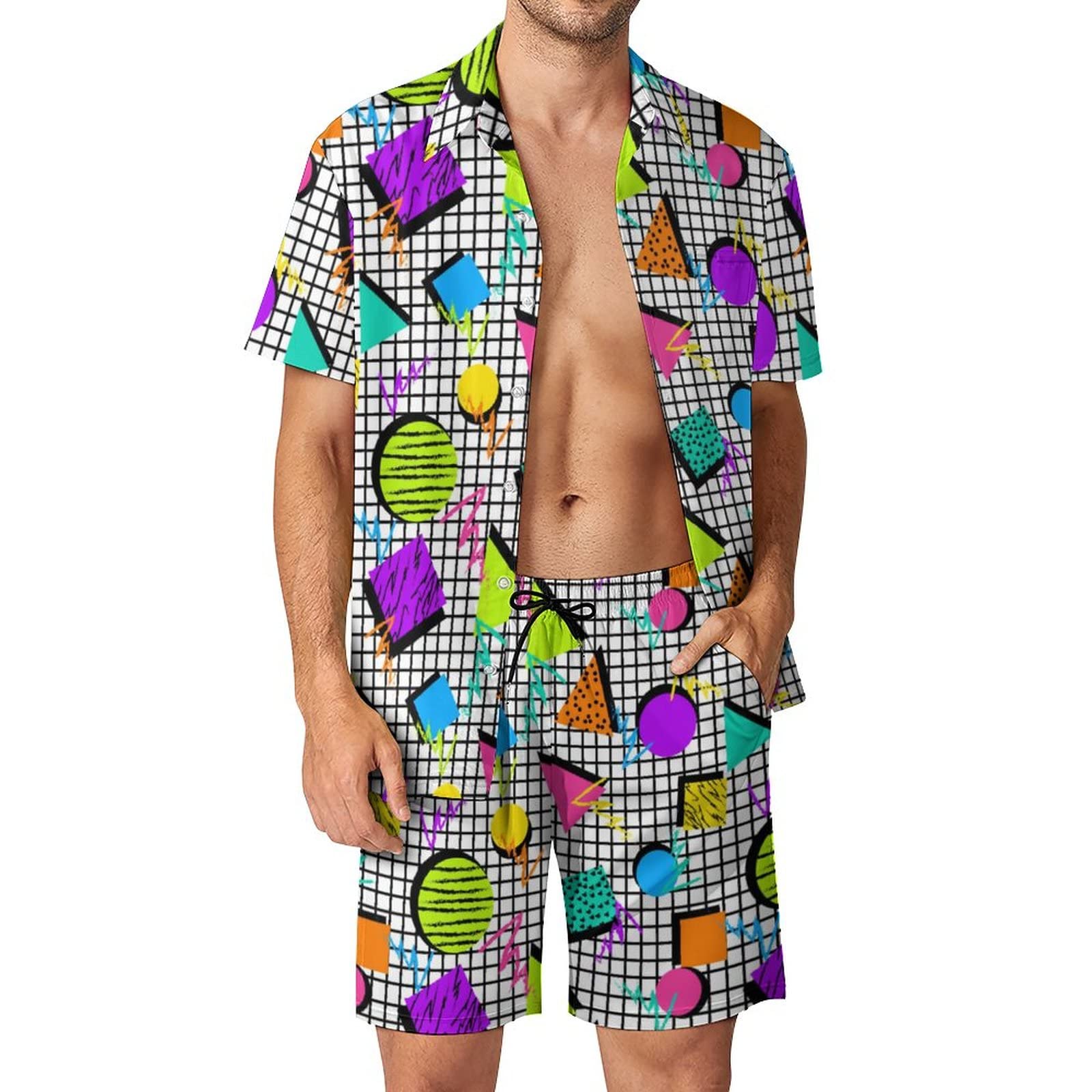 Summer Irregular Geometric 3D  - đánh giá và giá Summer Clothing Men Fashion