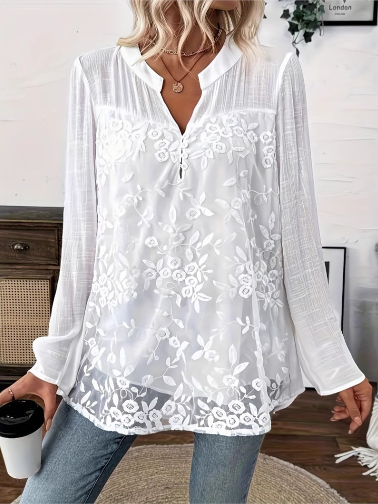 Fashion White Lace Shirt Top F - đánh giá và giá Summer Clothing Holiday