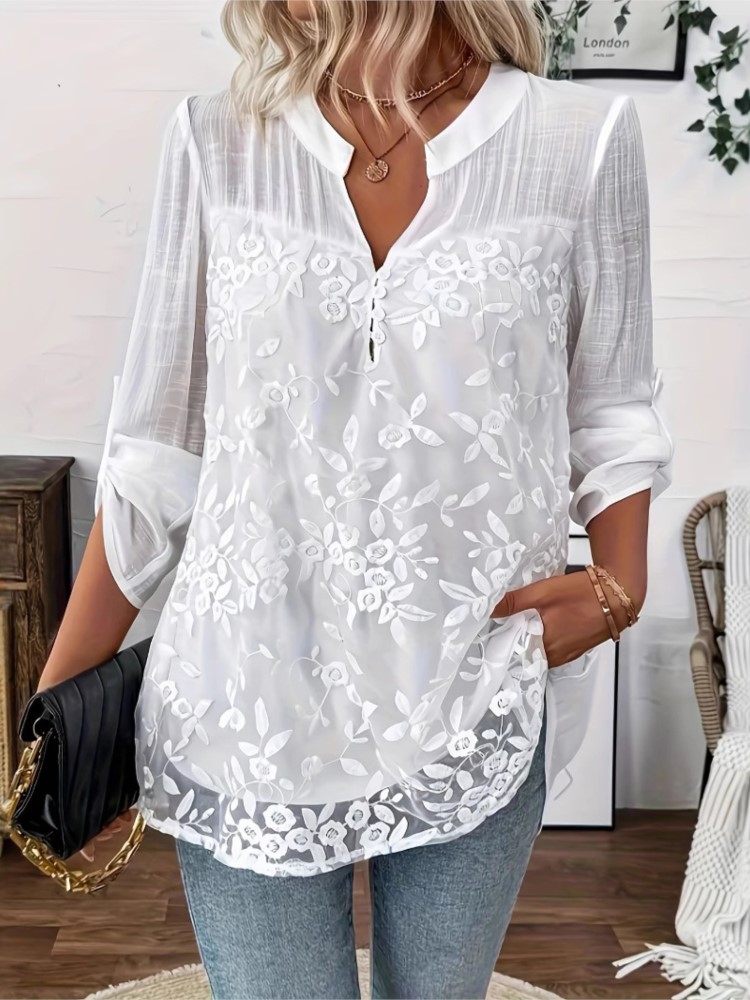 Fashion White Lace Shirt Top F - đánh giá và giá Summer Clothing Holiday