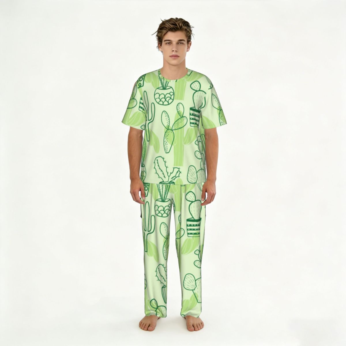 Men Pajamas Suit Short Sleeved - đánh giá và giá Summer Clothing Patterns