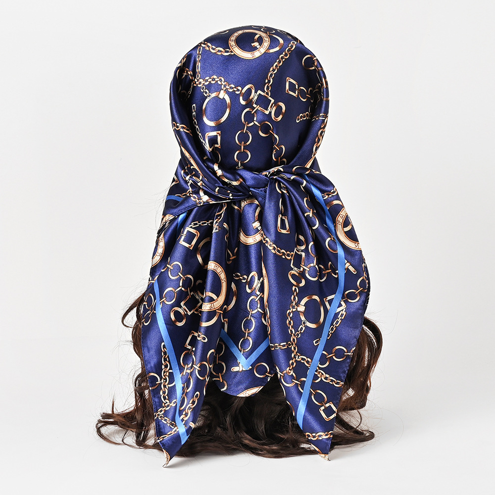 90cm Satin Square Scarf Women  - đánh giá và giá Summer Clothing Hijab