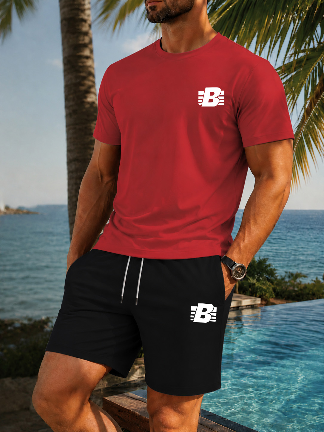 Men's 2-Piece Tracksuit Casual - đánh giá và giá Summer Clothing For Young Men