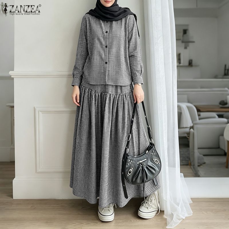 ZANZEA Muslim 2 Piece Sets Hij - đánh giá và giá Summer Clothing Hijab