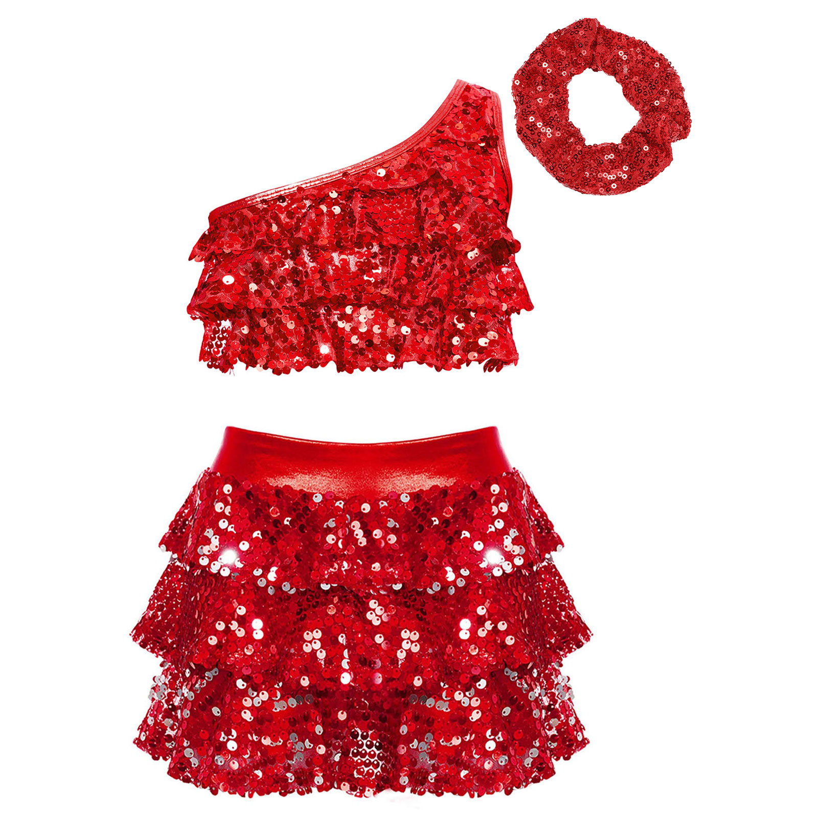 Kids Girls Shiny Sequins Latin - đánh giá và giá Summer Clothing Girls