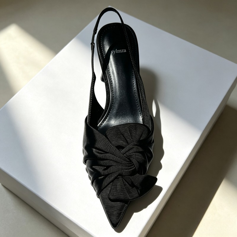 Elegant Bowknot Pointed Toe Pu - đánh giá và giá Summer Clothing Dress