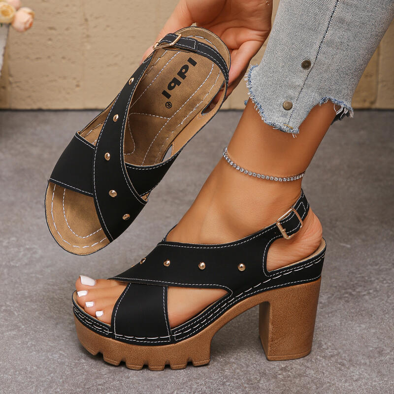 Vintage Super High Heel Cross  - đánh giá và giá Summer Clothing Dress