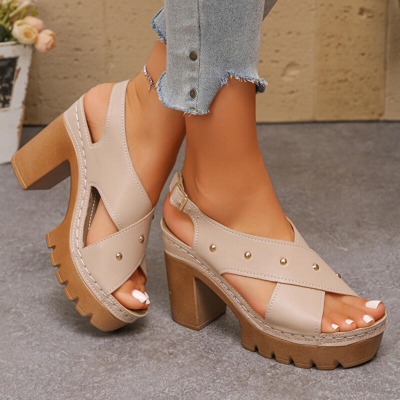 Vintage Super High Heel Cross  - đánh giá và giá Summer Clothing Dress